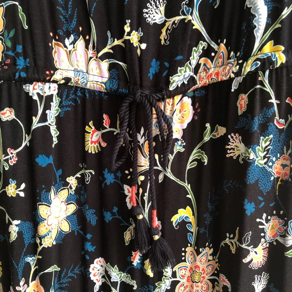 ANTHROPOLOGIE Luka Floral Sleeveless Jogger Jumpsuit Medium NWT - Picture 3 of 11